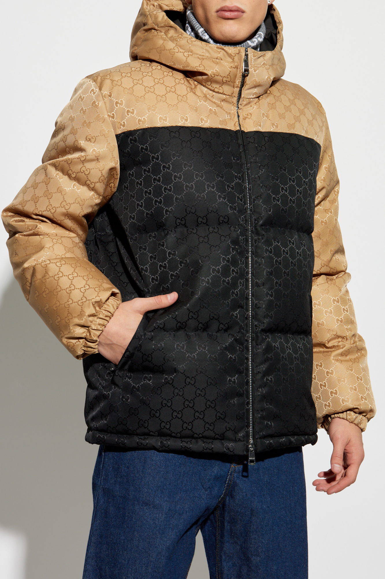 Gucci x adidas Chenille Zip-Up Jacket 'Beige Blue' 692110